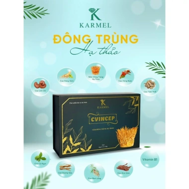 Tinh chất đông trùng hạ thảo Cvincep Karmel 20 ống 10ml – Giá ưu đãi 799.000, tăng sức đề kháng, hỗ trợ sức khỏe