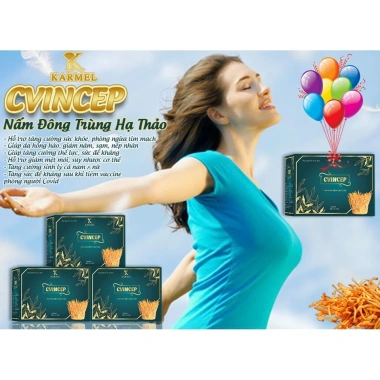 Tinh chất đông trùng hạ thảo Cvincep Karmel 20 ống 10ml – Giá ưu đãi 799.000, tăng sức đề kháng, hỗ trợ sức khỏe
