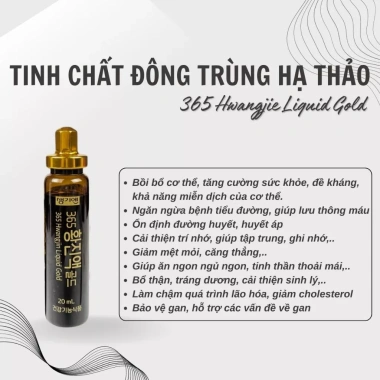 Tinh Chất Đông Trùng Hạ Thảo Hàn Quốc 365 Hwangjie Liquid Gold 20ml x 60 ống - 2.58 triệu 2