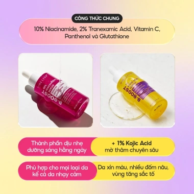 Tinh Chất Dưỡng Sáng Mờ Thâm NINELESS B-Boost 1% Kojic Acid Serum 30ml - Chỉ 434.000₫