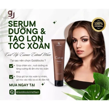 Tinh chất dưỡng tóc uốn giữ nếp Goldilocks Curl Up Essence 150ml – Dưỡng sâu, mềm mượt, chỉ 450k