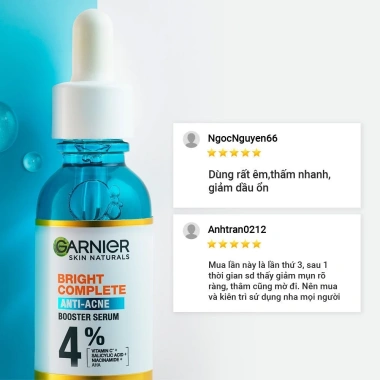 Tinh chất Garnier 4% Niacinamide – Chống mụn, sáng da, Boost Vitamin C, Hyaluron Serum 30ml 2