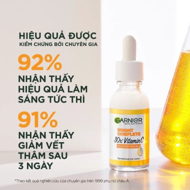 Tinh chất Garnier 4% Niacinamide – Chống mụn, sáng da, Boost Vitamin C, Hyaluron Serum 30ml 5