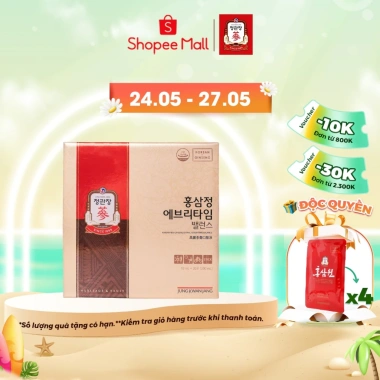 Tinh Chất Hồng Sâm KGC Jung Kwan Jang EveryTime Balance 20-30 gói - Giảm giá 20% Tăng sức đề kháng, cân bằng nội tiết