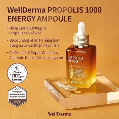 Tinh chất keo ong WellDerma Propolis 1.000 - Dưỡng da chống oxy hoá phục hồi - 294.000