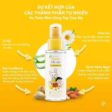 Tinh Chất Kích Thúc Tóc Nhiều, Nuôi Dưỡng Da Đầu Bé Mamas Choice - Không Kích Ứng, Giá 207K