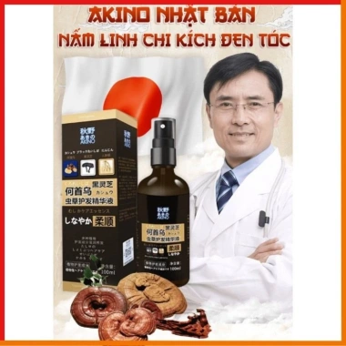 Tinh chất Nấm Linh Chi AKINO - Dưỡng tóc, kích đen, giảm bạc, tăng độ dày, giá 109.333đ