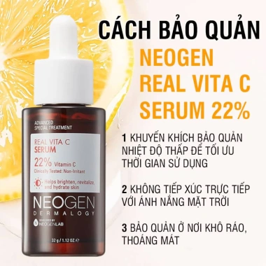 Tinh Chất Neogen Vitamin C 22% Dermalogy Serum Mờ Thâm Dưỡng Trắng 32ml Giá 109.900đ 9