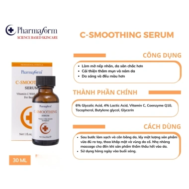 Tinh Chất Pharmaform Smoothing 10% AHA - Làm Sáng Trẻ Hóa Da 30ml | Xink Skinlab 2