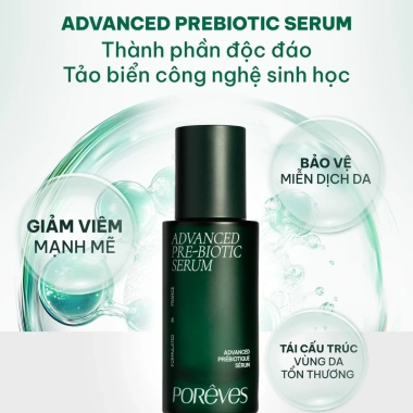 Tinh Chất Porêves Cấp Ẩm, Phục Hồi Da - Serum Prebiotic 30ml Giá 465k (giảm 20%) 4 Tinh Chất Porêves Cấp Ẩm, Phục Hồi Da - Serum Prebiotic 30ml Giá 465k (giảm 20%) 4