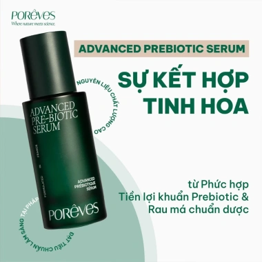 Tinh Chất Porêves Cấp Ẩm, Phục Hồi Da - Serum Prebiotic 30ml Giá 465k (giảm 20%) 6 Tinh Chất Porêves Cấp Ẩm, Phục Hồi Da - Serum Prebiotic 30ml Giá 465k (giảm 20%) 6