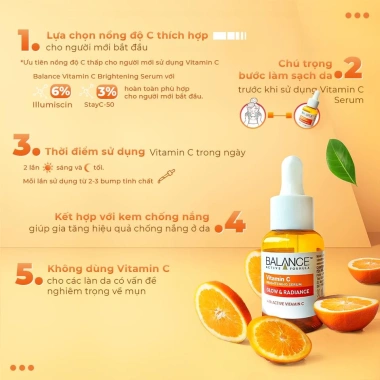 Tinh Chất Sáng Da Vitamin C Balance Brightening – Giảm Thâm, Da Rạng Rỡ, Giá 200.000₫ (Giá Gốc 260.000₫) 7 Tinh Chất Sáng Da Vitamin C Balance Brightening – Giảm Thâm, Da Rạng Rỡ, Giá 200.000₫ (Giá Gốc 260.000₫) 7