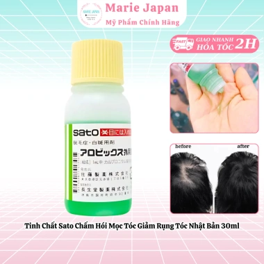 Tinh chất Sato chấm hói giảm rụng tóc 30ml Nhật Bản, hiệu quả nhanh, giá 119k