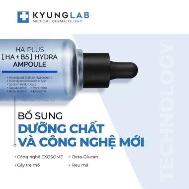 Tinh chất serum HA B5 KyungLab 50ml - Căng bóng cấp ẩm, phục hồi da, chống lão hóa 3 Tinh chất serum HA B5 KyungLab 50ml - Căng bóng cấp ẩm, phục hồi da, chống lão hóa 3
