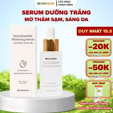 Tinh chất serum Niacinamide Whitening MIINSKIN 30ml - Dưỡng trắng, mờ thâm, đều màu da, giá 389.000₫ (giảm từ 470.690₫) 2