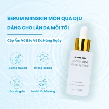 Tinh chất serum Niacinamide Whitening MIINSKIN 30ml - Dưỡng trắng, mờ thâm, đều màu da, giá 389.000₫ (giảm từ 470.690₫) 4