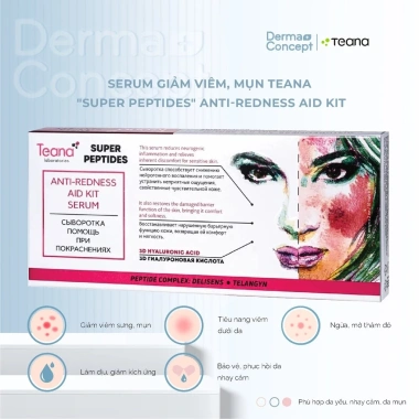 Tinh chất TEANA Peptides giảm đỏ, viêm, phục hồi da nhạy cảm serum 10ml/20ml 236k 2