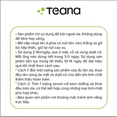 Tinh chất TEANA Peptides giảm đỏ, viêm, phục hồi da nhạy cảm serum 10ml/20ml 236k 4