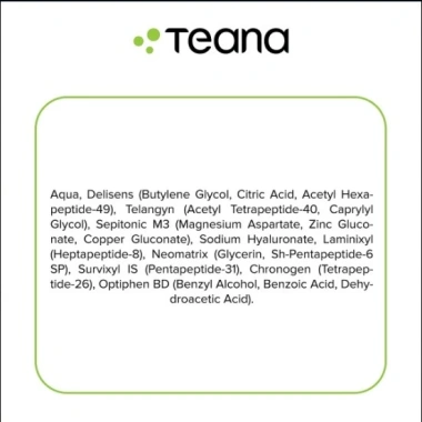 Tinh chất TEANA Peptides giảm đỏ, viêm, phục hồi da nhạy cảm serum 10ml/20ml 236k 5