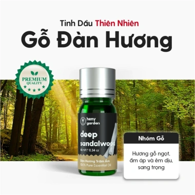 Tinh Dầu Đàn Hương 10ml Xông Thơm Phòng, Làm Nến Thiên Nhiên, Ngủ Dễ Heny Garden