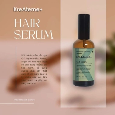 Tinh dầu dưỡng tóc Kreateme 100ml - Dưỡng ẩm, bóng mượt, giảm 23% chỉ 237.000 VND