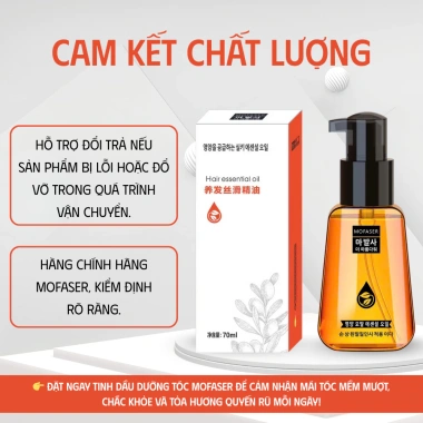Tinh Dầu Dưỡng Tóc Mofaser 70ml - Phục Hồi Tóc Hư Tổn, Giảm Gãy Rụng, Tóc Mềm Mượt Bóng Khỏe 90k dong