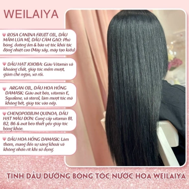 Tinh dầu dưỡng tóc Weilaiya 40ml - Nước hoa thơm lâu, dưỡng sâu, giảm rụng 2.027