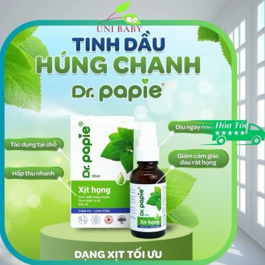 Tinh dầu húng chanh Dr.papie xịt họng bé - Giảm ho, tăng đề kháng, giá 135.000đ