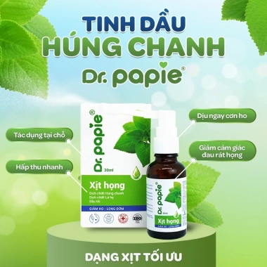 Tinh dầu húng chanh Dr.papie xịt họng bé - Giảm ho, tăng đề kháng, giá 135.000đ