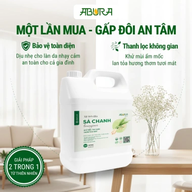 Tinh Dầu Khử Mùi & Thơm Phòng ABURA 5L - Dành cho Spa, Hotel, Tiết Kiệm 799k