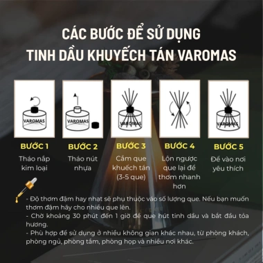 Tinh Dầu Khuếch Tán Thơm Phòng VaromaS KT15 500ml - Hương Tự Nhiên, Khử Mùi, Trang Trí Đẹp, Giá 299.000 VND