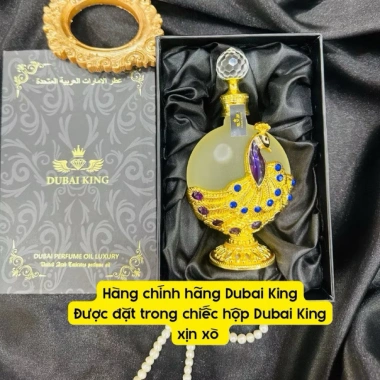 Tinh dầu nước hoa DUBAI KING Hình con công - Mùi quyến rũ, lưu hương bám tỏa chuẩn Dubai, giảm 21%