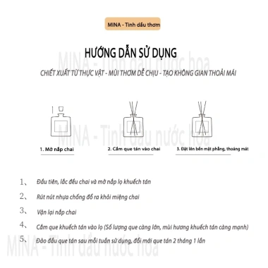Tinh dầu nước hoa khuếch tán thơm phòng, cắm que khử mùi hôi động vật - Giá 259.000