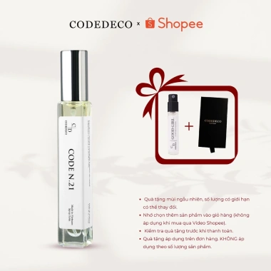 Tinh dầu nước hoa nam CODEDECO CODE N.21 10ml dạng xịt Phóng khoáng nam tính cuốn hút 169k