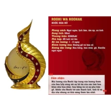 Tinh Dầu Nước Hoa Nội Địa ROOHI WA ROOHAK - Hương Thơm Lâu, Giá Giảm 590.000₫