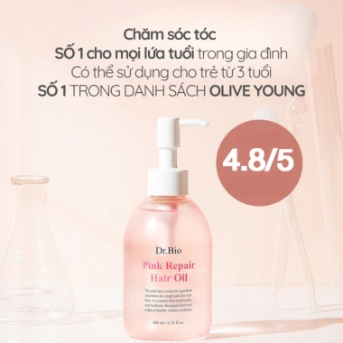 Tinh Dầu Phục Hồi Tóc Hư Tổn Probiotics Dr. Bio Pink - Dưỡng ẩm, Giúp mọc tóc, Giá ưu đãi 456.000đ 200ml 2