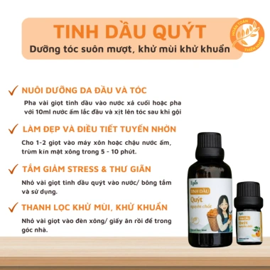 Tinh Dầu Quýt Nguyên Chất EPIS 5ml Hương Thơm Thanh Mát, Dưỡng Tóc, Tắm Giảm Stress, Giảm Say Tàu Xe – 59.000 VND