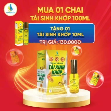 Tinh dầu thảo dược Khớp Hồng Sâm Ngọc Linh 100ml - Giảm đau, chống viêm Tân Sơn Anh 591k Tinh dầu thảo dược Khớp Hồng Sâm Ngọc Linh 100ml - Giảm đau, chống viêm Tân Sơn Anh 591k