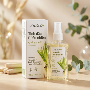 Tinh dầu thiên nhiên Maldala 100ml – Chống muỗi, khử mùi, an toàn da, sả Bạch đàn, chanh Tràm, Melaleuca – 115k 3