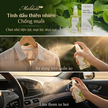 Tinh dầu thiên nhiên Maldala 100ml – Chống muỗi, khử mùi, an toàn da, sả Bạch đàn, chanh Tràm, Melaleuca – 115k 8