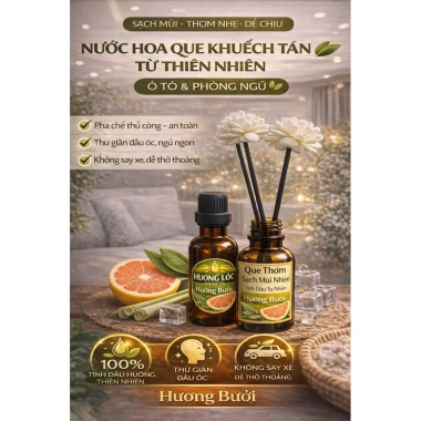 Tinh Dầu Thơm Ô Tô 50ml Khử Mùi 30 Ngày Sả Chanh Trầm Hương Lưu Cao Cấp kèm Que Khếch Tán 3 Tinh Dầu Thơm Ô Tô 50ml Khử Mùi 30 Ngày Sả Chanh Trầm Hương Lưu Cao Cấp kèm Que Khếch Tán 3