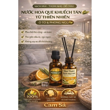 Tinh Dầu Thơm Ô Tô 50ml Khử Mùi 30 Ngày Sả Chanh Trầm Hương Lưu Cao Cấp kèm Que Khếch Tán 5 Tinh Dầu Thơm Ô Tô 50ml Khử Mùi 30 Ngày Sả Chanh Trầm Hương Lưu Cao Cấp kèm Que Khếch Tán 5