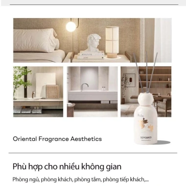 Tinh dầu thơm phòng SOYAMOO 150ml/200ml Moonlit Gardenia - Hoa Nhài, thơm lâu, giá ưu đãi 185.000 VND 9