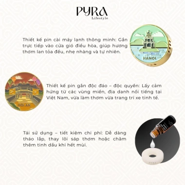 Tinh Dầu Thơm Xe Hơi Pin Tiện Lợi - Thiết Kế Bắt Mắt, Trang Trí & Hương Dịu Nhẹ, Giá 340.000đ