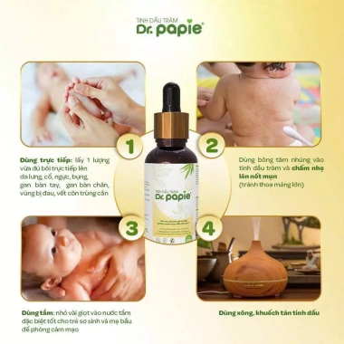Tinh dầu tràm gió Dr papie 100% - cảm cúm, cảm lạnh, giữ ấm cho bé sơ sinh 2