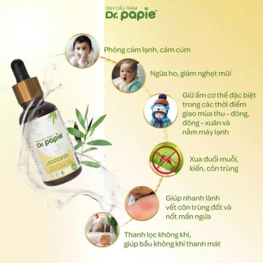 Tinh dầu tràm gió Dr papie 100% - cảm cúm, cảm lạnh, giữ ấm cho bé sơ sinh 5