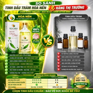 Tinh dầu tràm Huế nguyên chất Hoa Nén 100ml - Dầu tràm gió thiên nhiên nguyên chất 100% 5 Tinh dầu tràm Huế nguyên chất Hoa Nén 100ml - Dầu tràm gió thiên nhiên nguyên chất 100% 5