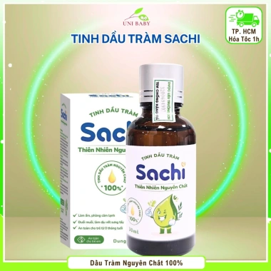 Tinh dầu tràm Sachi 30ml - Làm ấm, giảm chướng bụng, an toàn cho bé