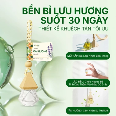Tinh Dầu Treo Xe ABURA 10ml - Khử Mùi, Giảm Say Xe, Hương Thơm Tự Nhiên, 69.000đ