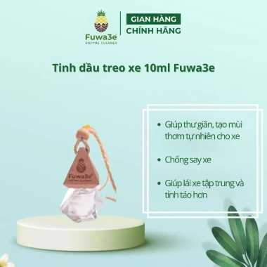 Tinh dầu treo xe Fuwa3e 10ml - Thư giãn, mùi thơm tự nhiên, chống say xe, tăng tập trung - 140k